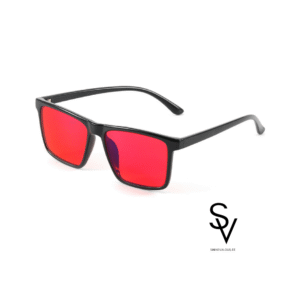 Square Red Lens must (UV-400)