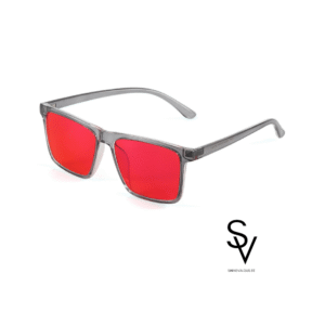 Square Red Lens hall (UV-400)