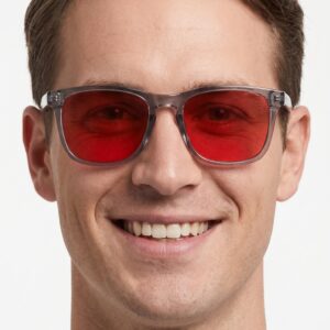 Square Red Lens hall (UV-400)