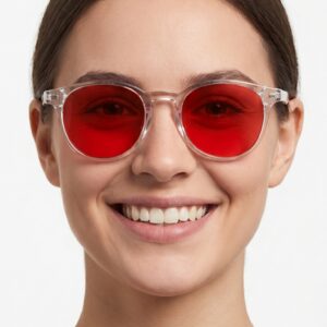 Red lens sinise valguse kaitseprillid - punase klaasiga ekraaniprillid