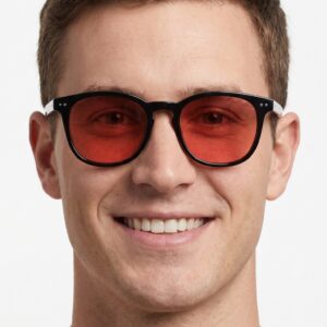 red lens sinise valguse prillid, mis aitavad kaitsta teie silmi. Õhtuti parem uni, vähem silmade väsimust