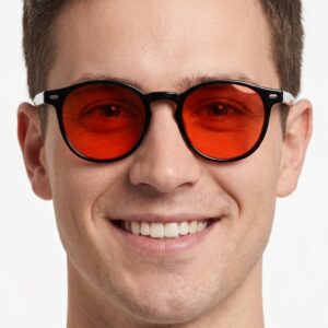 Red lens sinise valguse kaitseprillid - punase klaasiga ekraaniprillid